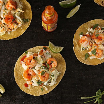 Spicy Shrimp Tacos with Creamy Slaw
