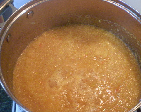 1. Этап. Закатка кабачковой икры на зиму: Икра готова.