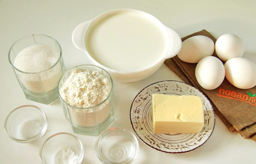 1. Этап. Умное пирожное: Подготовьте все ингредиенты.