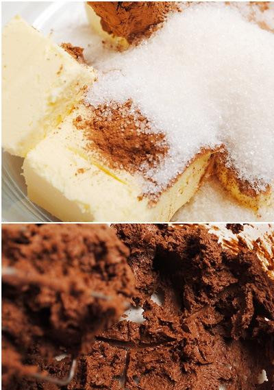 1. Этап. Шоколадное масло: И активненько взбиваем все до однородной консистенции.