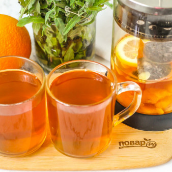 Апельсиновый чай с имбирем