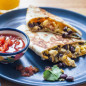 Breakfast Quesadilla with Black Beans and Eggs