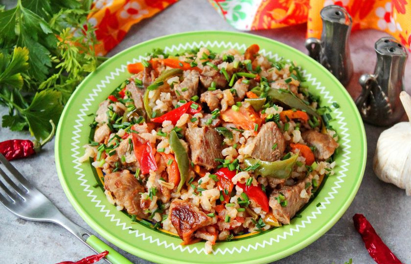 1. Этап. Индейка с рисом и овощами: Приятного аппетита!