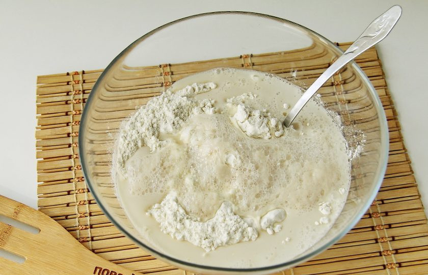 1. Этап. Маньтоу: Добавьте закваску.