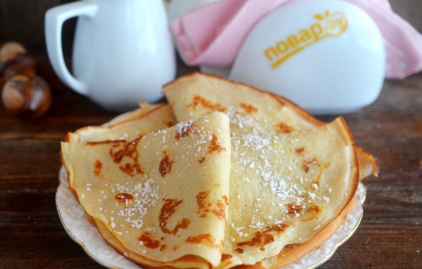 1. Этап. Кокосовые блинчики: 5. Приятного аппетита!