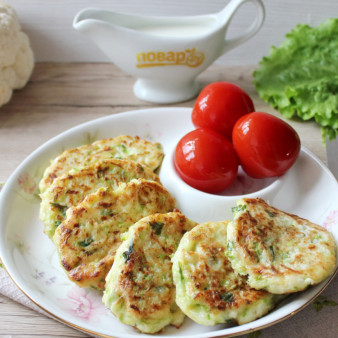 Котлеты из кабачка и цветной капусты