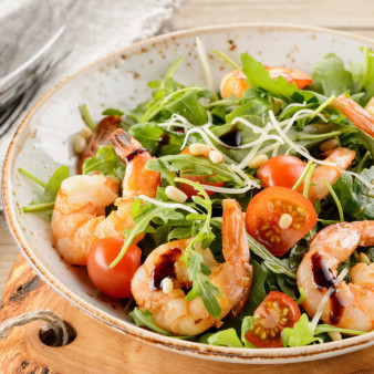 Салат Руккола с креветками