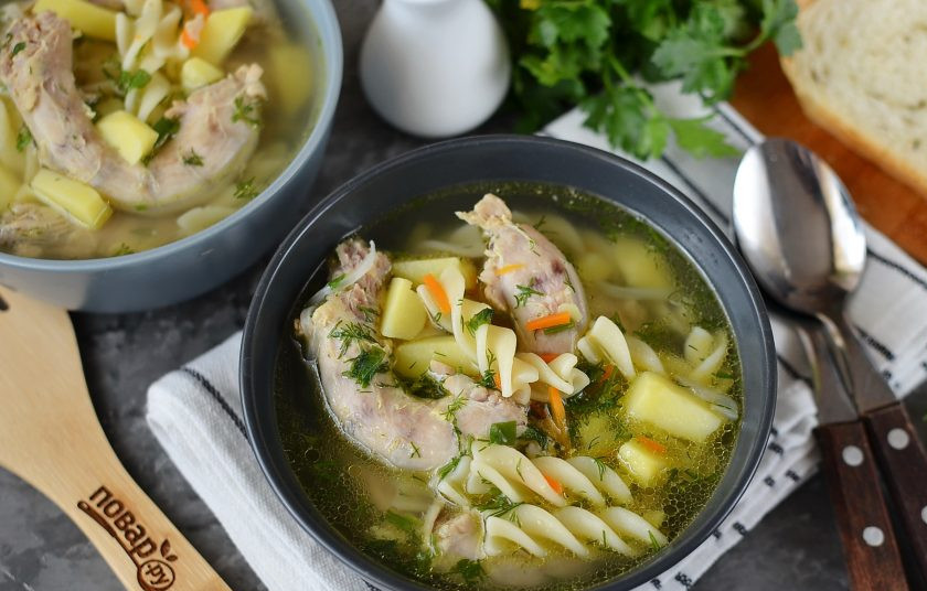 1. Этап. Суп из куриных шеек: Суп из куриных шеек готов, приятного аппетита!