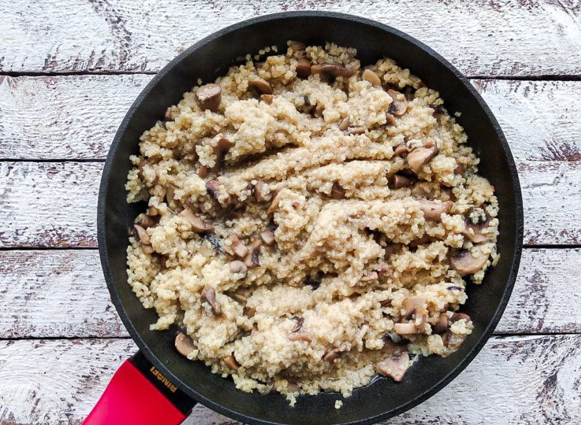 1. Этап. Пшенная каша с грибами: Пшенная каша с грибами готова.