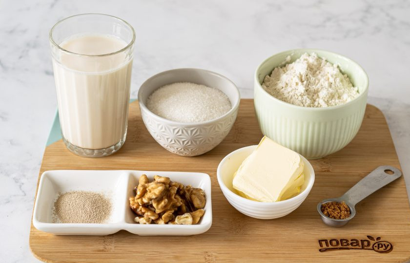 1. Этап. Постные синнабоны: Подготовьте все ингредиенты.