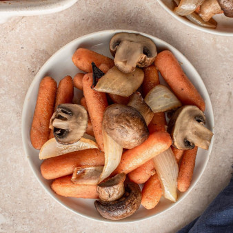 Roasted Carrots and Mushrooms