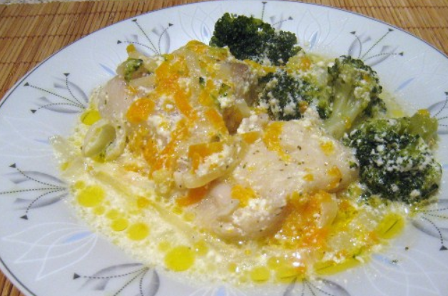 1. Этап. Пангасиус, тушеный с овощами: Приятного аппетита!