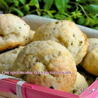 Творожные булочки с мятой