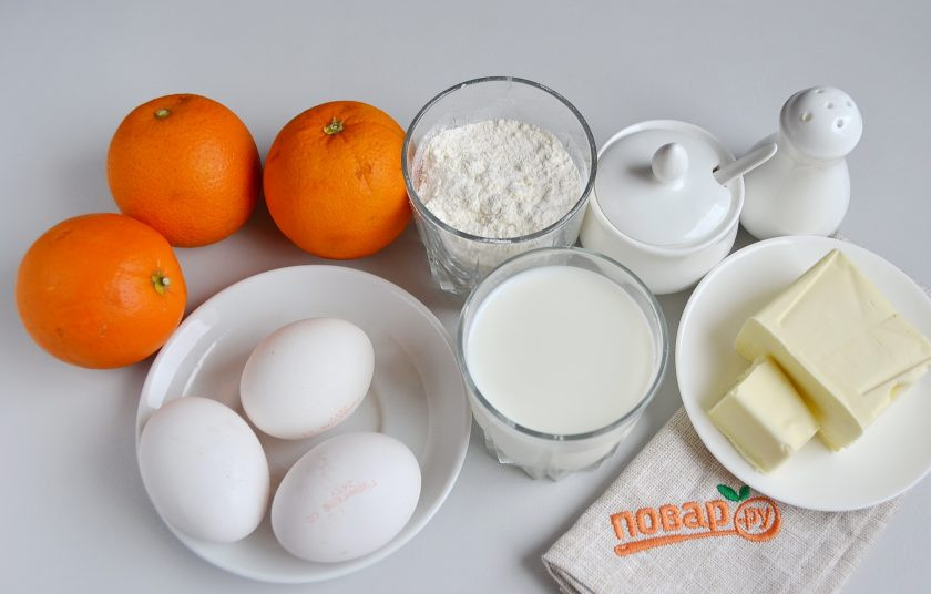 1. Этап. Креп Сюзетт (Crepe Suzette): 1. Подготовьте продукты, приступим!