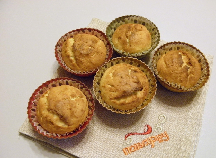 1. Этап. Маффины из творога: Творожные маффины готовы. Остудите их и подайте к столу. Приятного аппетита!