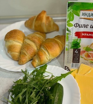 1. Этап. Сэндвич Мечта с ветчиной: Подготовить продукты