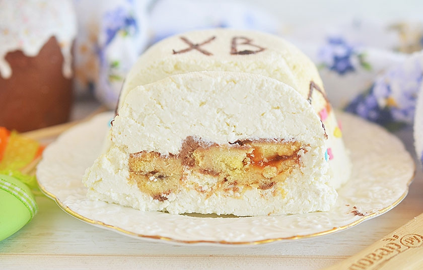 1. Этап. Пасха со вкусом Тирамису: 8. Вот разрезик.