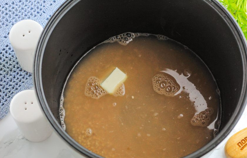 1. Этап. Гречневый продел в мультиварке: Активируйте режим 