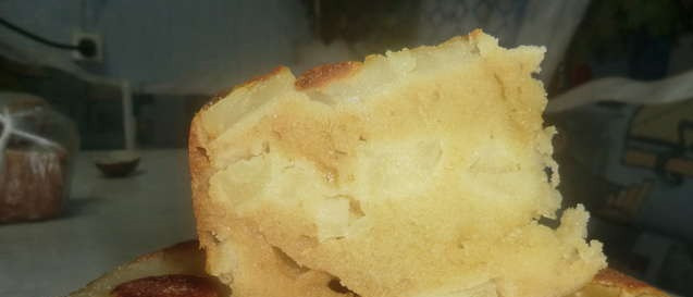 1. Этап. Ананасовый пирог в мультиварке: Выпекаем около часа. Режим 