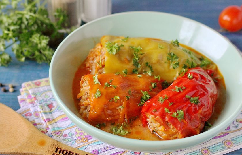 1. Этап. Фаршированные перцы с фаршем и помидорами: Приятного аппетита!