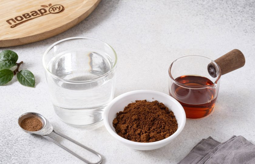 1. Этап. Кофе с корицей: Подготовьте все ингредиенты.