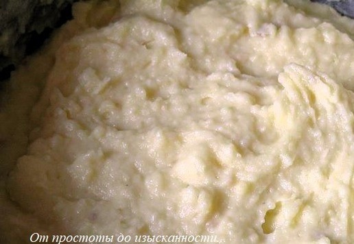 1. Этап. Полента Таранья: Хорошо перемешайте.