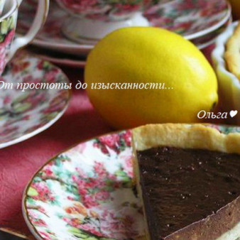 Постный шоколадно-банановый тарт с лимоном