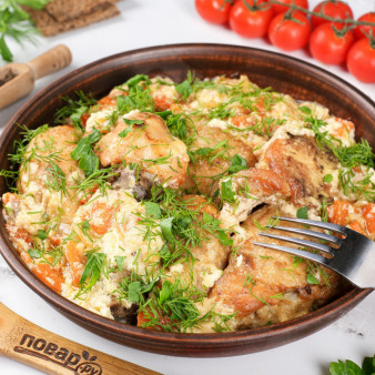 Курица в молочно-сметанном соусе