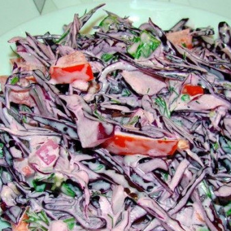 Салат из краснокачанной капусты