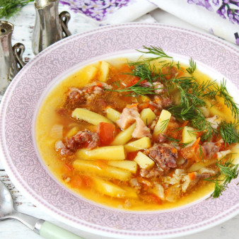 Суп с тушенкой из говядины