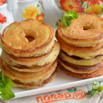 Яблочные оладьи Звездочки