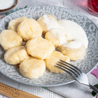 Ленивые вареники с творогом без яиц