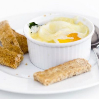 Baked dippy eggs