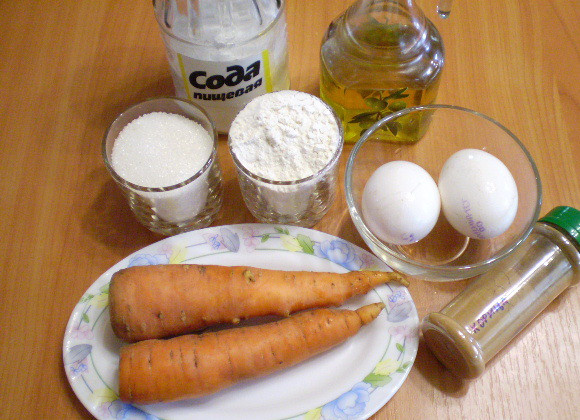 1. Этап. Морковная запеканка на скорую руку: 1. Приготовим продукты для запеканки.