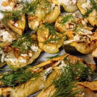 Цуккини, запечённые с фетой, с лимоном