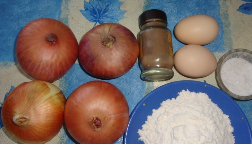 1. Этап. Котлеты из лука: Итак, ингредиенты.