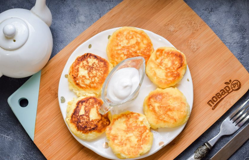 1. Этап. Сырники с маскарпоне: Приятного аппетита!