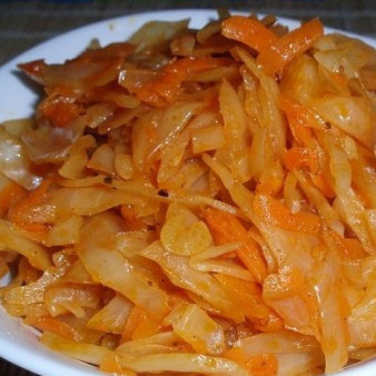 Тушеная капуста без масла