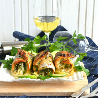 Рулетики из скумбрии в горчичном соусе