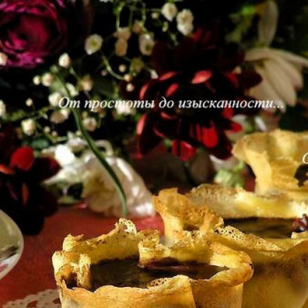 Десерт в блинчике Имбирь и шоколад