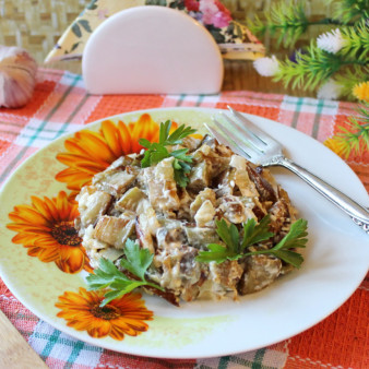 Баклажаны как грибы с майонезом