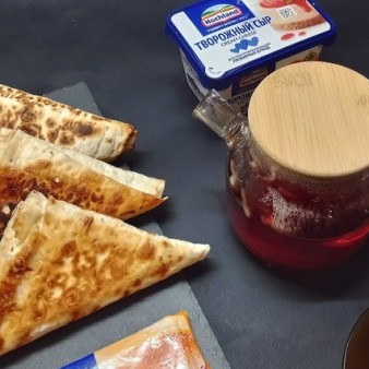 Треугольники из лаваша с начинкой