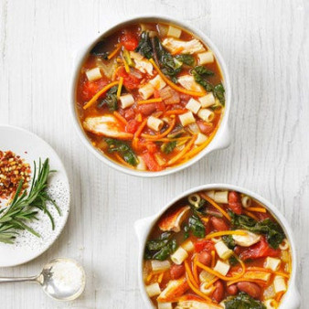 Chicken and Chard Pasta Fagioli