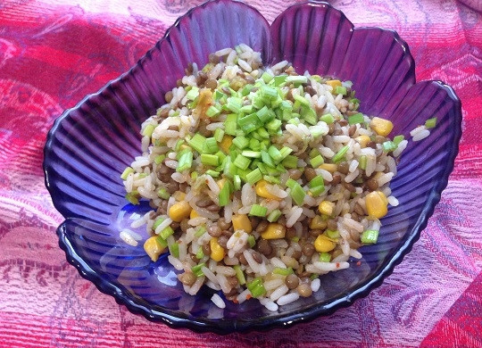 1. Этап. Турецкий салат с рисом и чечевицей: 7. И подаем к столу. Приятного аппетита!