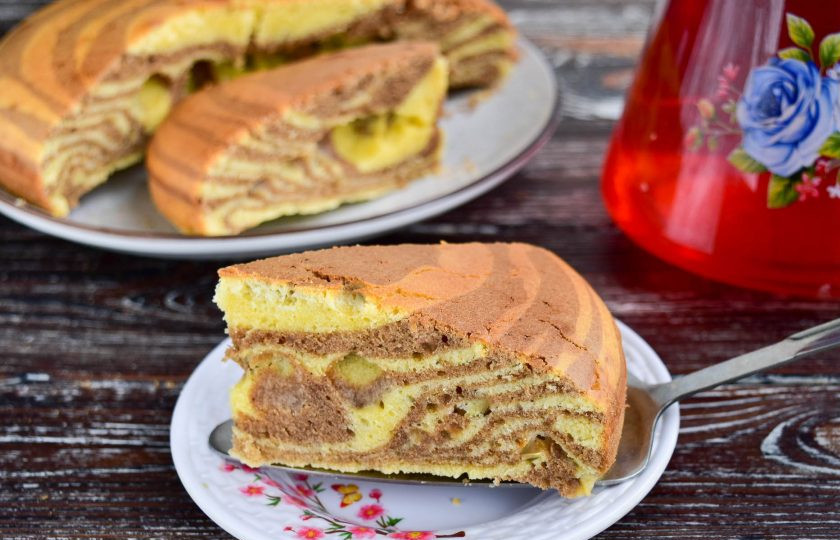 1. Этап. Пирог Зебра на молоке: Вот такой пирог 