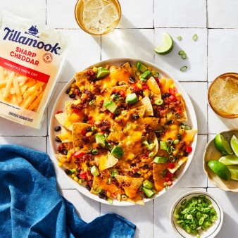 Air Fryer Cheesy Chorizo-Lime Nachos