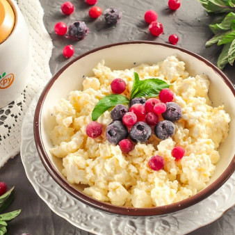 Творог из молока и лимона