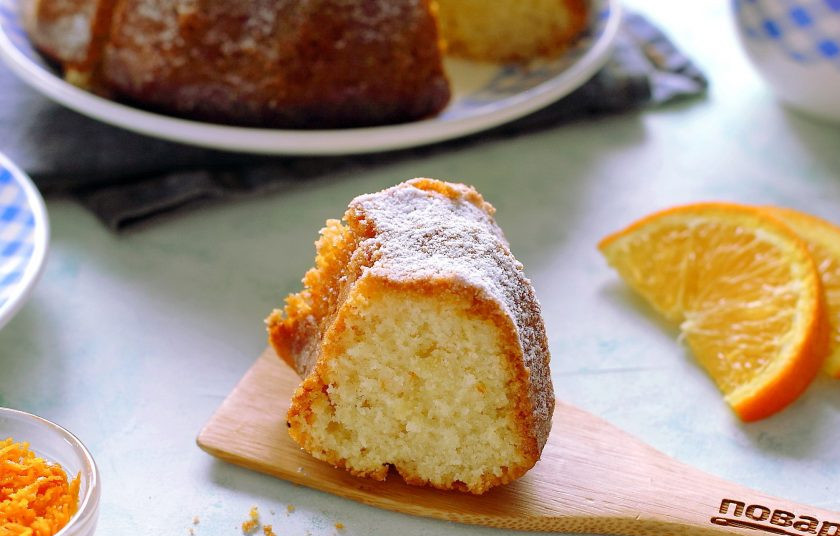 1. Этап. Постный апельсиновый кекс: Приятного аппетита!