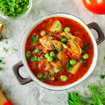 Борщ с горохом