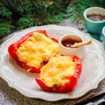 Перец фаршированный фасолью